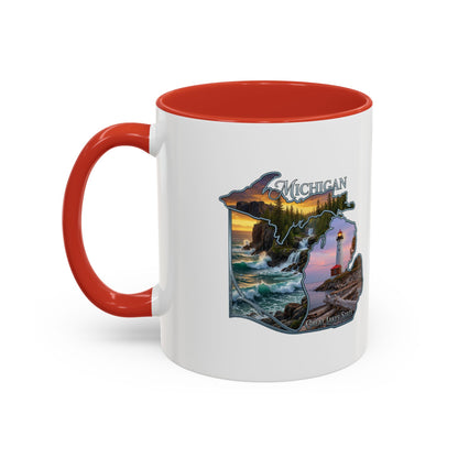 Michigan Lighthouse Coffee Mug — Scenic Great Lakes Accent Mug (11/15oz)