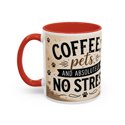 Dog and Cat Coffee Mug – "Best Friends, Best Life" Accent Tea Cup (11/15oz)