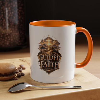 Guided by Faith Coffee Mug — Inspirational Christian Accent Mug (11/15oz)
