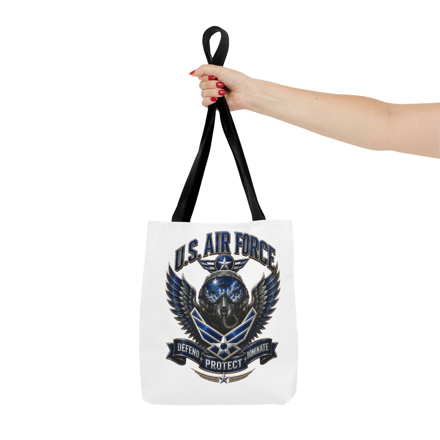 U.S. Air Force Emblem Tote Bag — Military Wings & Skull Design