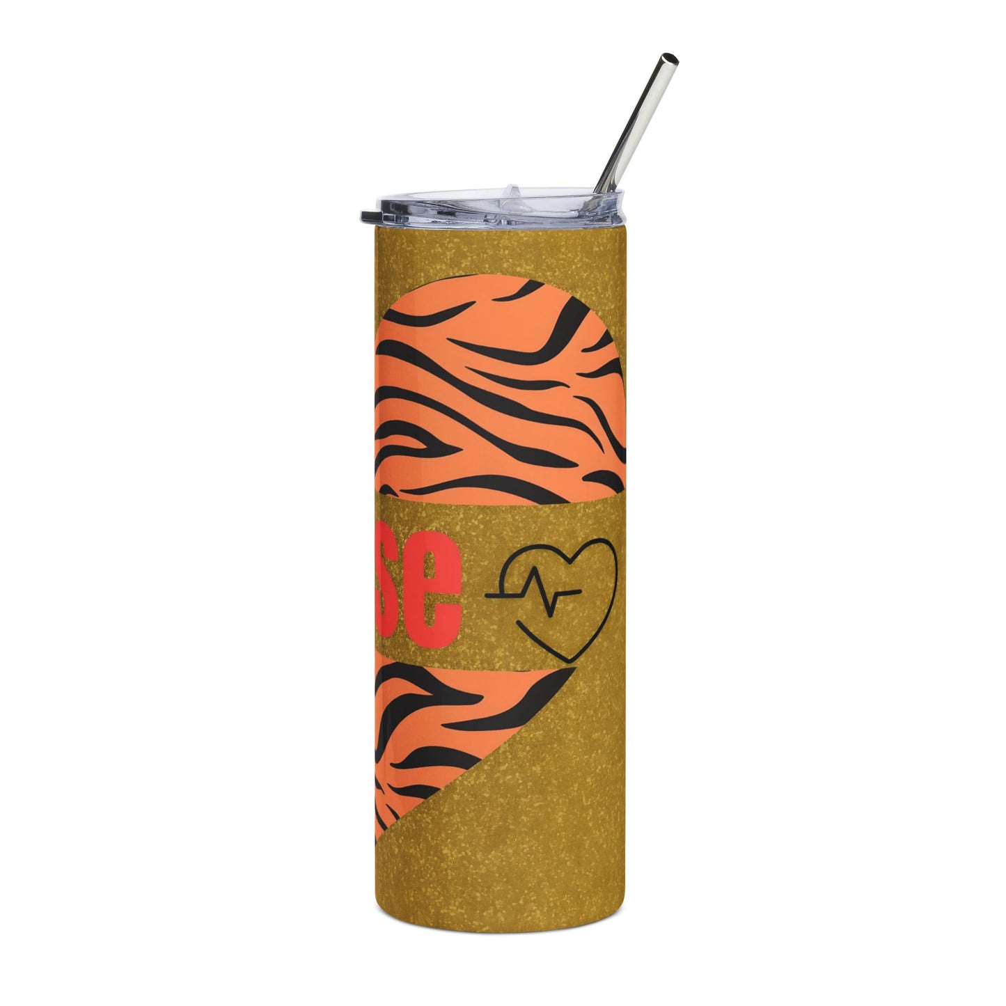 Nurse Heart Tiger-Stripe 20oz Stainless Tumbler