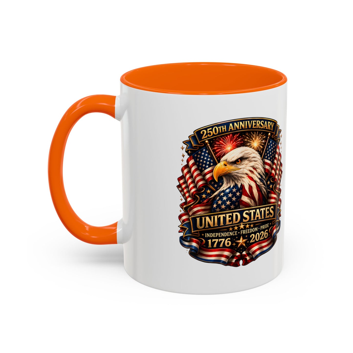 Patriotic Eagle Coffee Mug - United States 250th Anniversary 1776-2026
