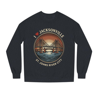 Jacksonville Crewneck Sweatshirt — I  Jacksonville St. Johns River City Graphic