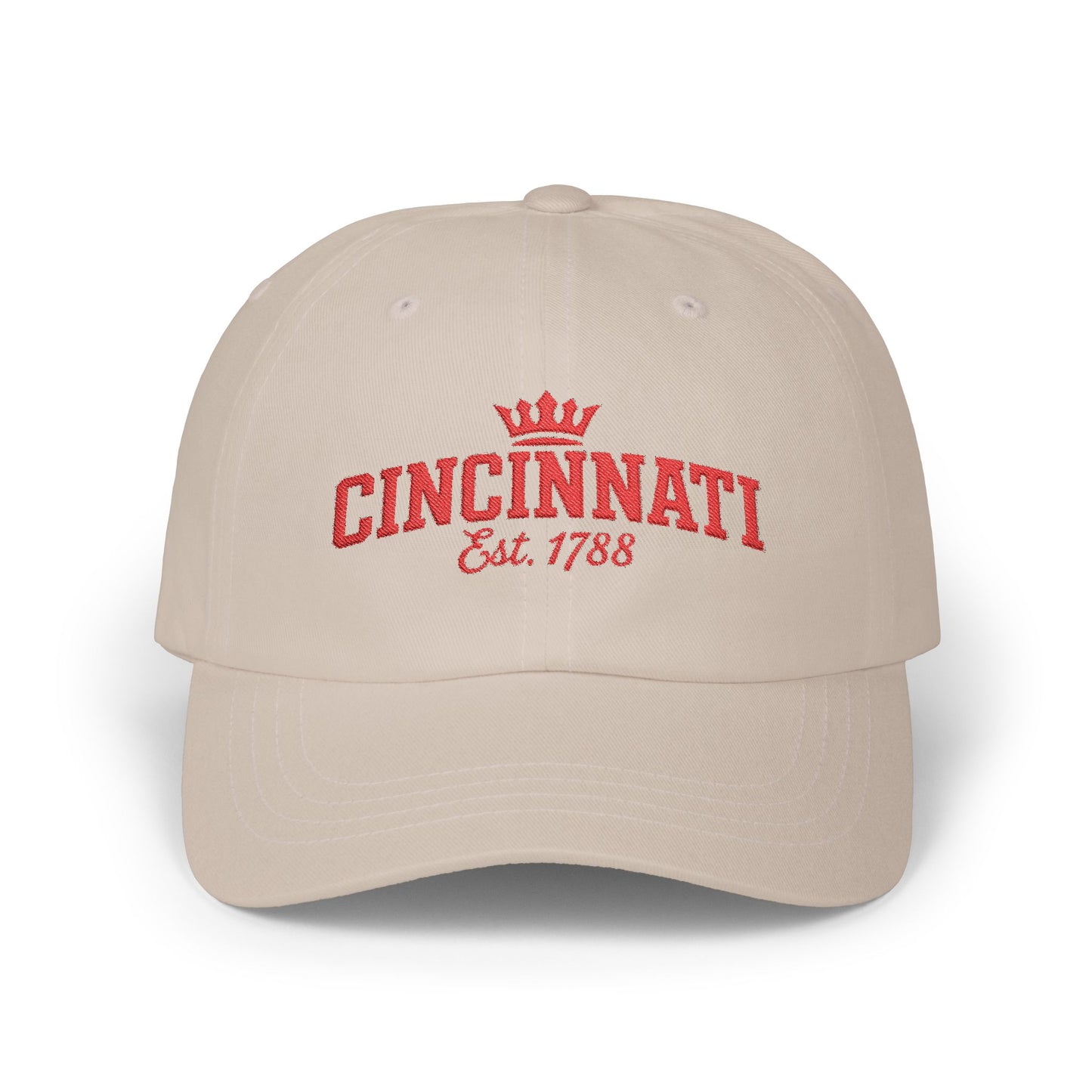 Cincinnati Classic Dad Cap – Embroidered 'Cincinnati Est. 1788' Crown Hat