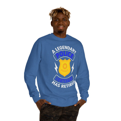 Retired Police Lieutenant Sweatshirt — Legendary Badge Crewneck