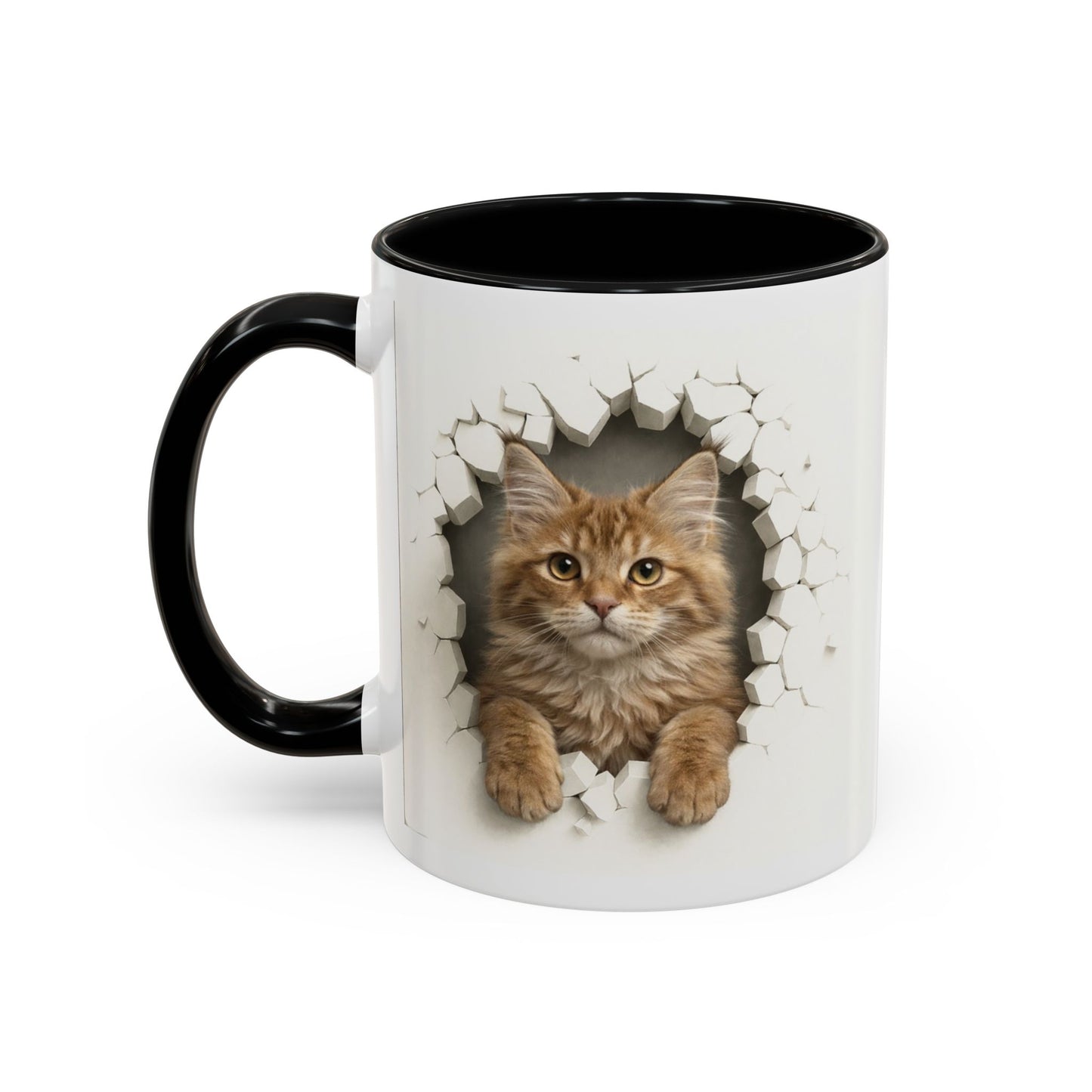 Cat Peek-Through Accent Coffee Mug (11/15oz)