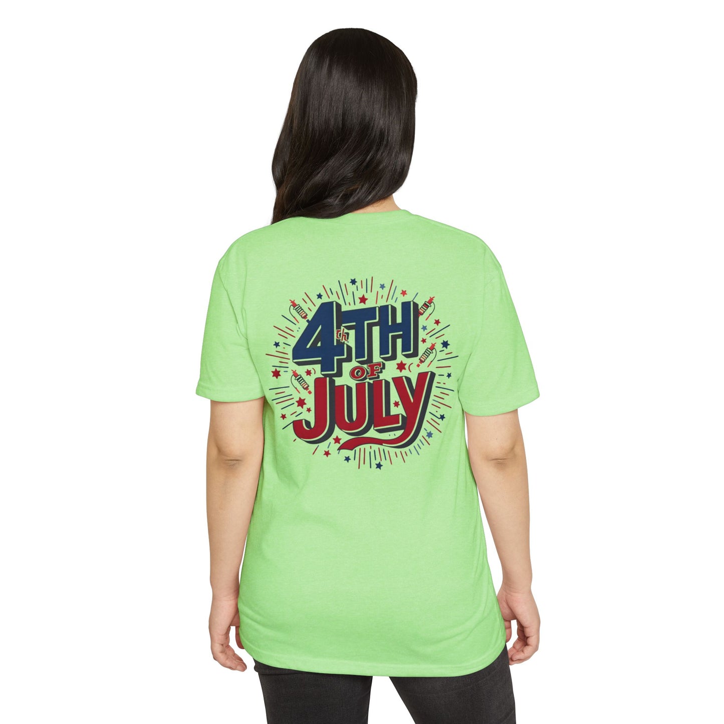 4th of July Graphic T-Shirt — Patriotic Fireworks Tee