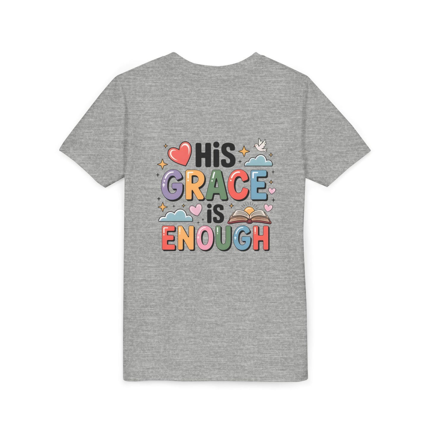 His Grace Is Enough Youth Tee — Christian Kids Inspirational Shirt