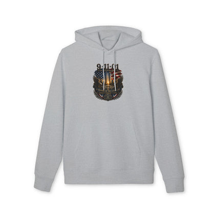 9/11 Memorial Hoodie — Twin Towers Tribute with American Flag