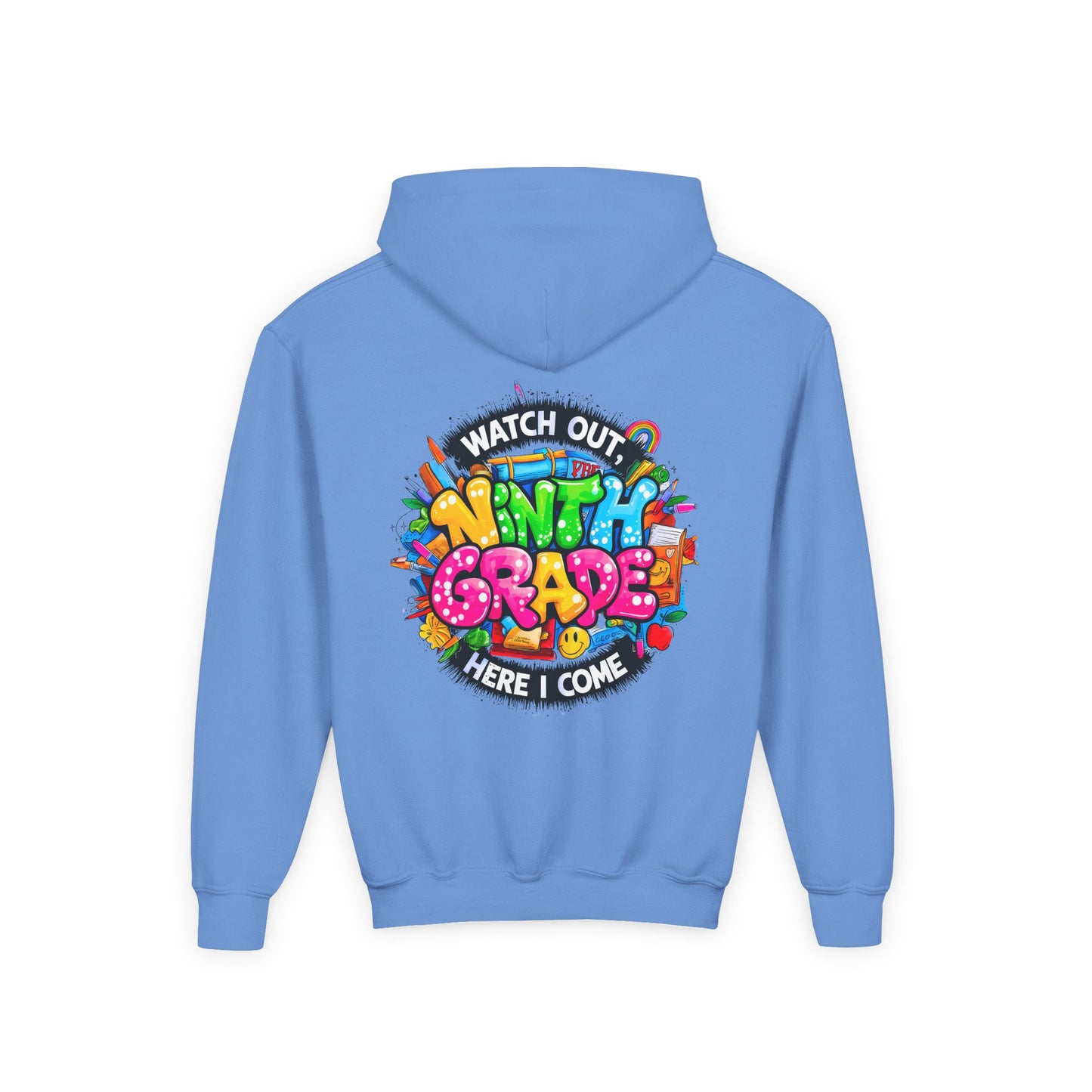 Kids' 4th Grade Hoodie – "Watch Out 4th Grade Here I Come" Colorful Back-to-School Sweatshirt
