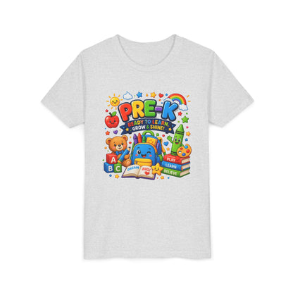 Pre-K Ready To Learn Kids T-Shirt — Colorful Preschool Back-to-School Tee