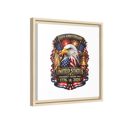 250th Anniversary United States Framed Canvas - Patriotic Eagle 1776–2026