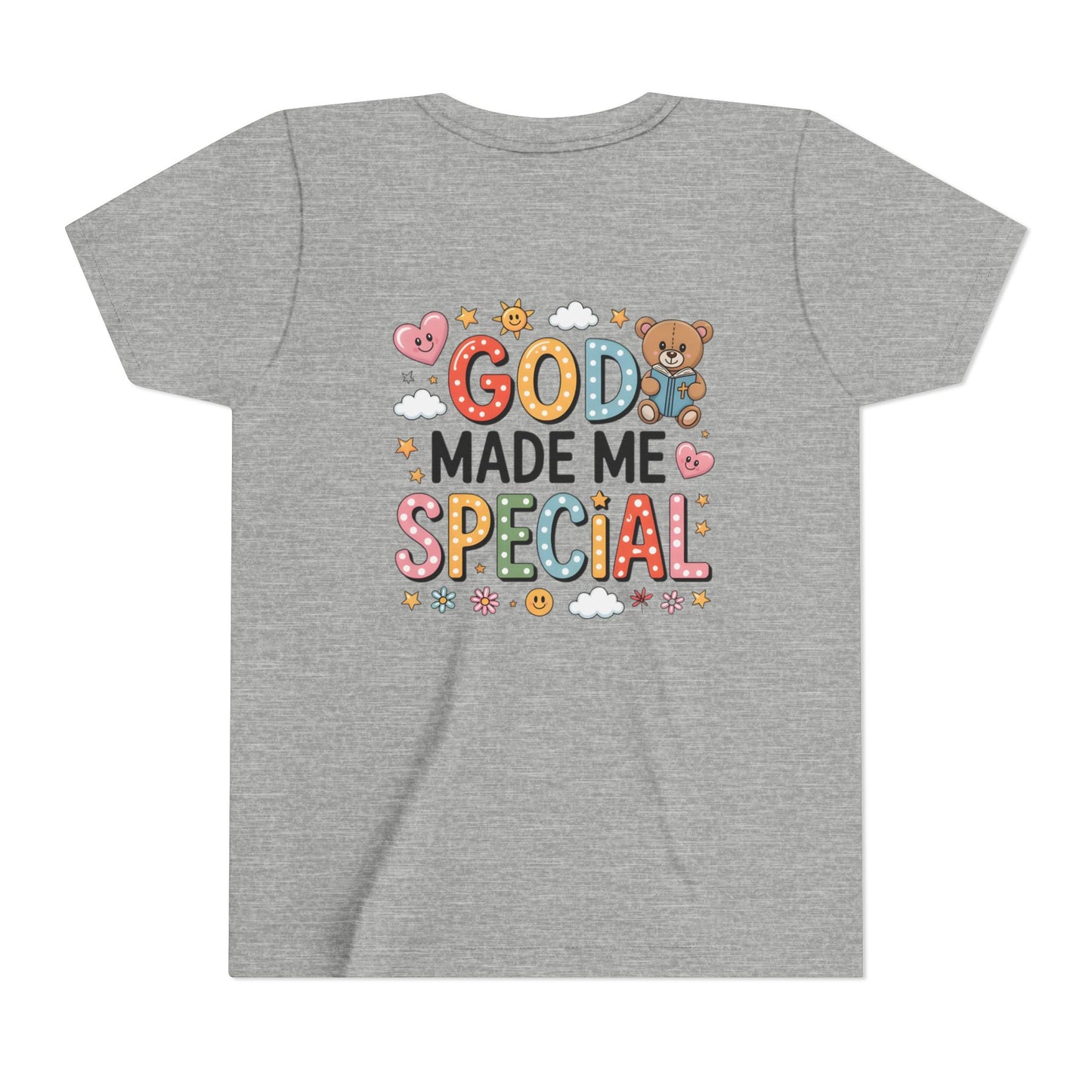 Youth Tee — "God Made Me Special" Cute Christian Kids T-Shirt