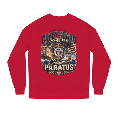 Coast Guard Semper Paratus Sweatshirt — USCG Always Ready Veteran Crewneck