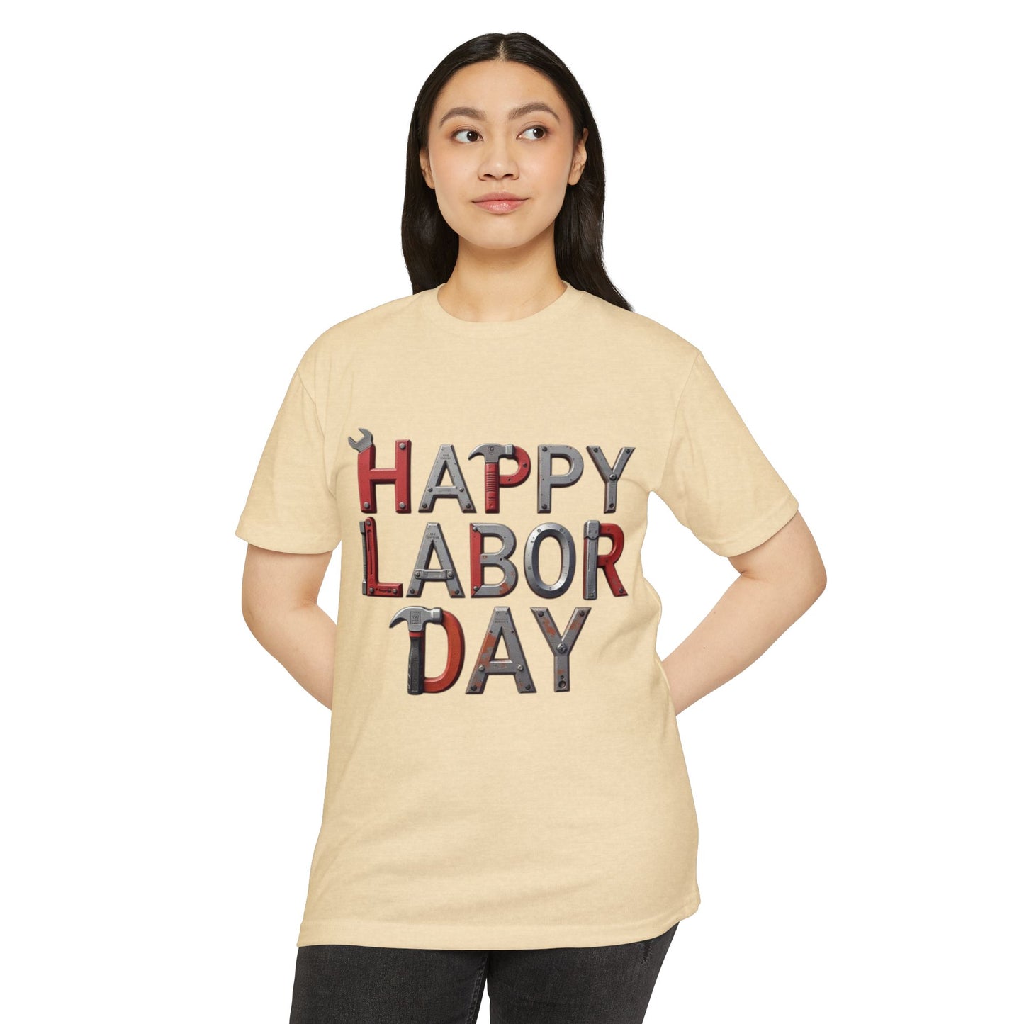 Labor Day T-Shirt — "Happy Labor Day" Tool-Style Graphic