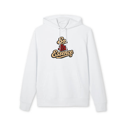 So In Essence Hoodie — Retro Script Pullover for Casual Streetwear