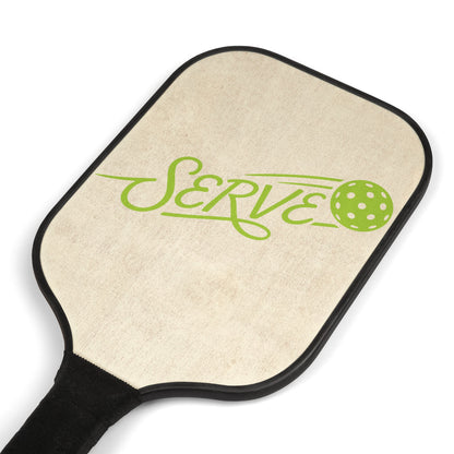 Pickleball Paddle Set — "Serve" Graphic Beginner Kit with 2 Paddles & Balls