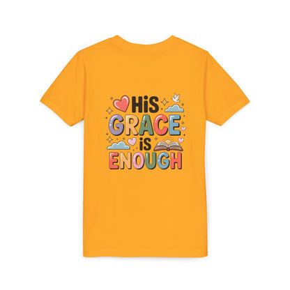 His Grace Is Enough Youth Tee — Christian Kids Inspirational Shirt