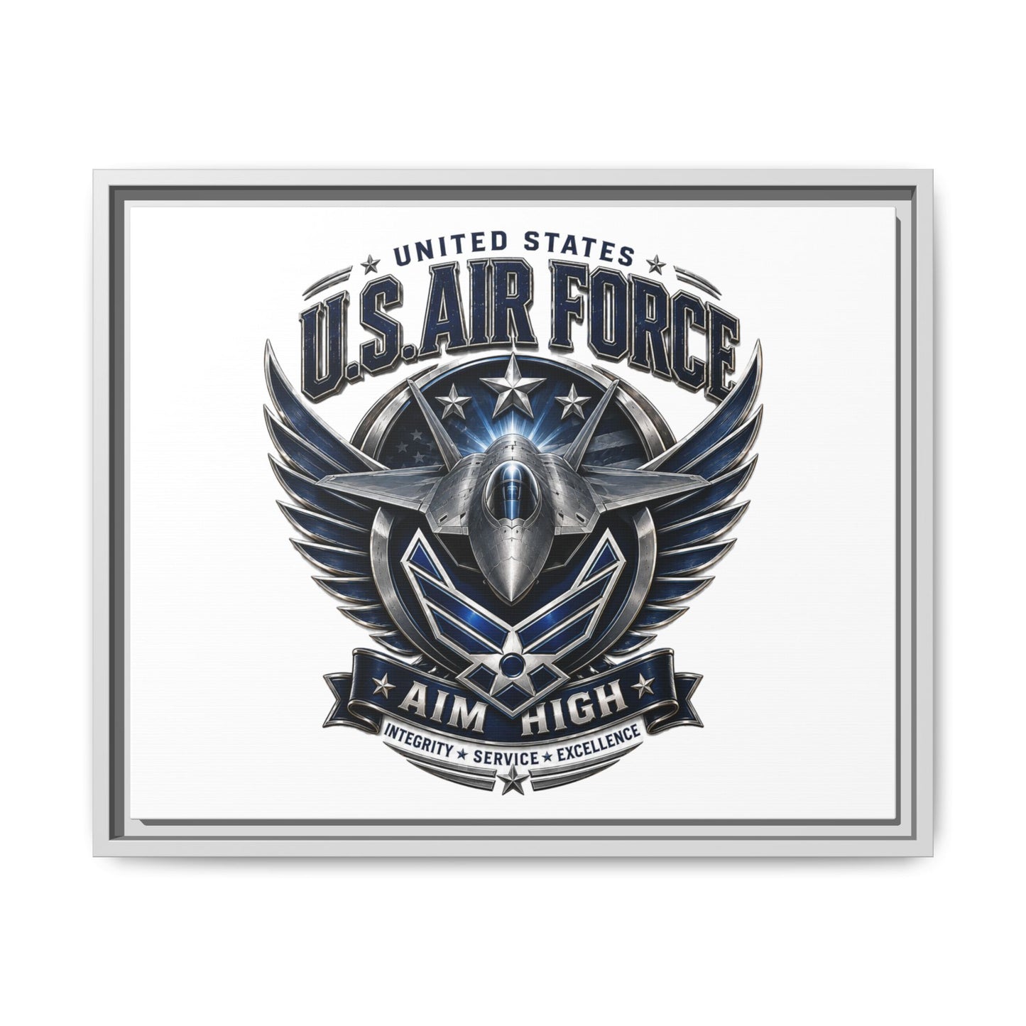 U.S. Air Force 'Aim High' Framed Canvas Print