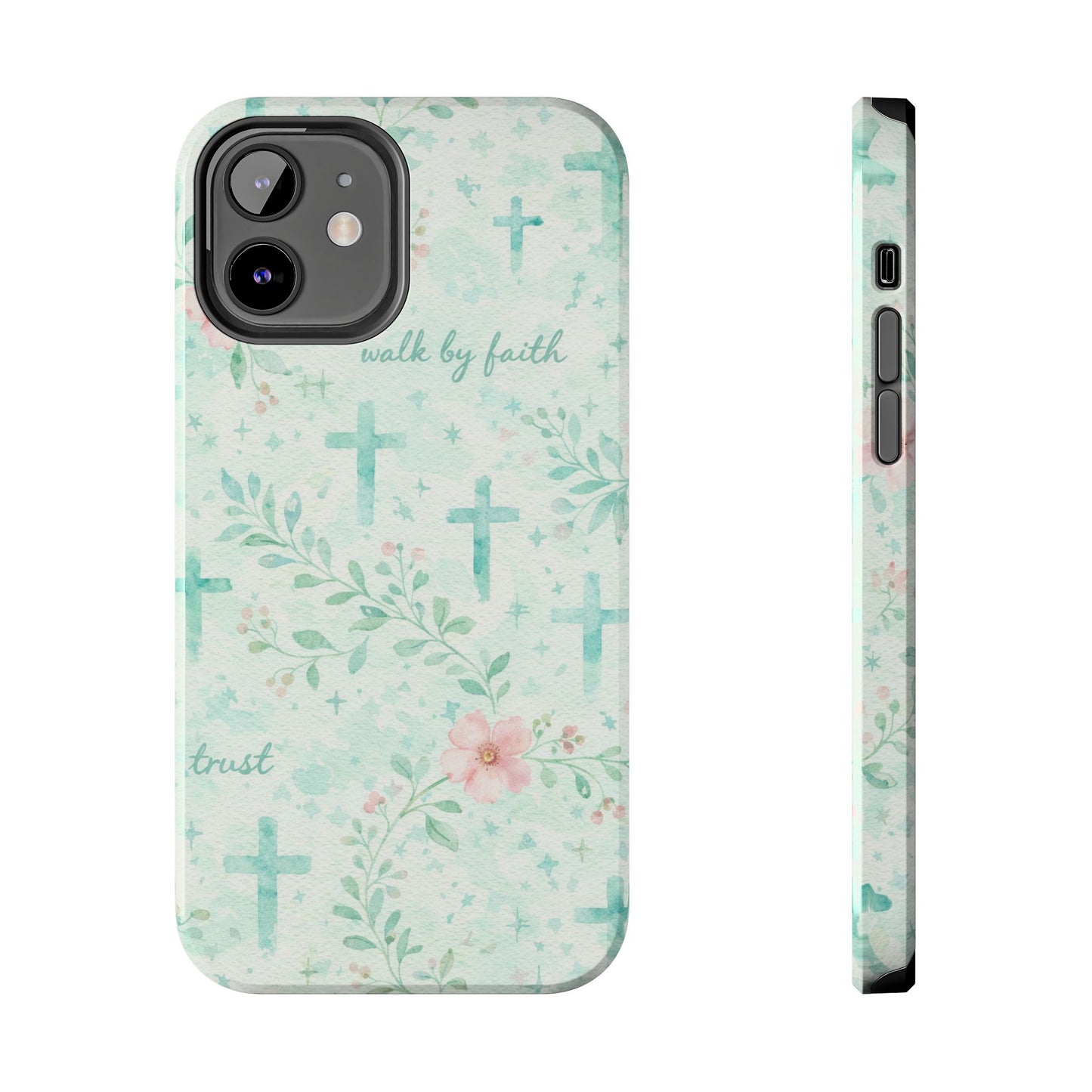 Walk By Faith Phone Case | Christian floral iPhone Case