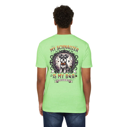My Schnauzer Is My Boo T-Shirt — Halloween Dog Lover Tee