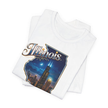 Illinois State Tee — 'City of Broad Shoulders' Chicago Skyline T-Shirt