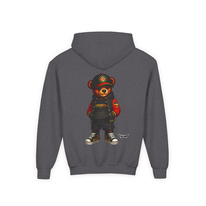 Youth Bear Hoodie – Streetwear Teddy Graphic Pullover for Kids