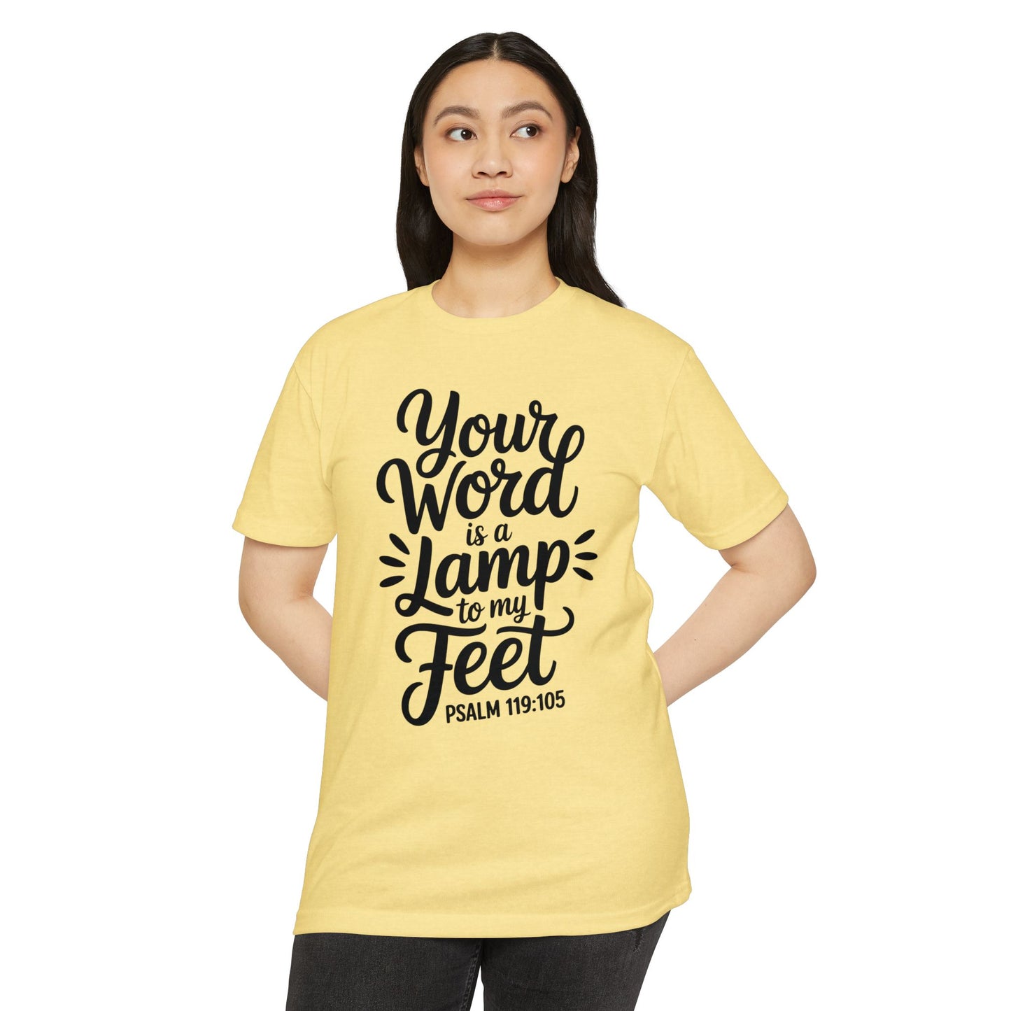 Bible Verse T-Shirt — "Your Word Is a Lamp to My Feet" (Psalm 119:105)