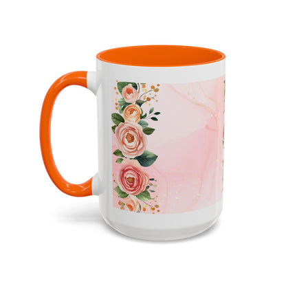Mom Floral Accent Coffee Mug – Pink Mother's Day Gift (11/15oz)