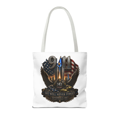 9/11 Memorial Tote Bag — "We Will Never Forget" Tribute Tote