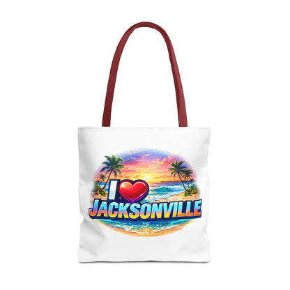 Jacksonville Beach Tote Bag – I  Jacksonville Sunset Graphic