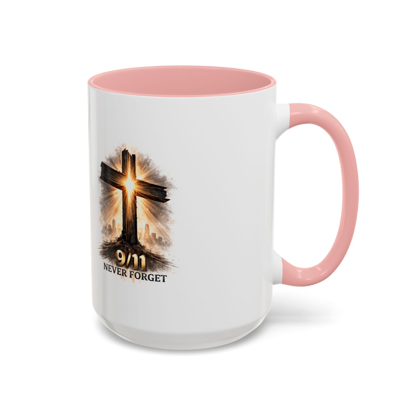 9/11 Never Forget Coffee Mug — Religious Memorial Accent Mug