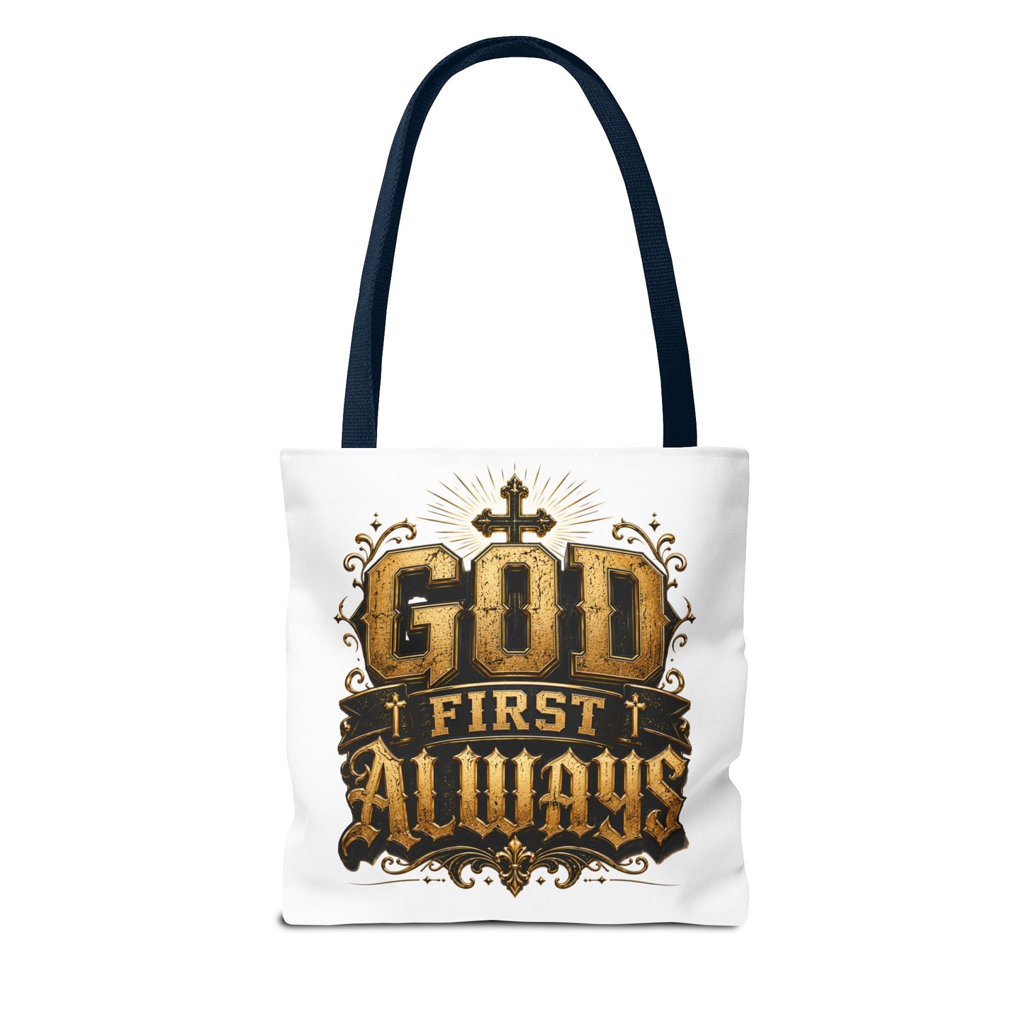 God First Always Tote Bag — Christian Faith Inspirational Canvas Tote