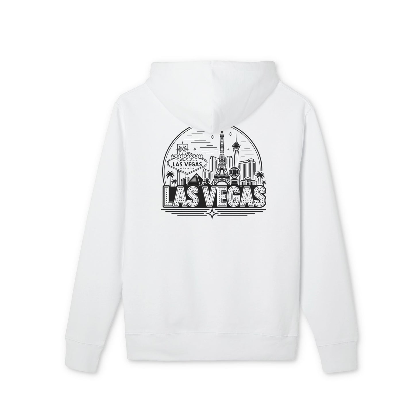 Las Vegas Skyline Hoodie — Retro Casino Cityscape Pullover