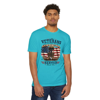 Veterans Tribute T-Shirt – "We Don’t Know Them All But We Owe Them All" Patriotic Memorial Tee