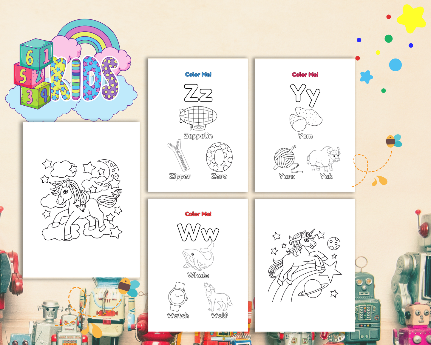 Coloring Book for Kids | Printable Fun Coloring Pages for Creativity & Early Learning