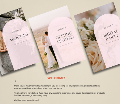 Wedding Template | Editable Printable Planner & Checklist
