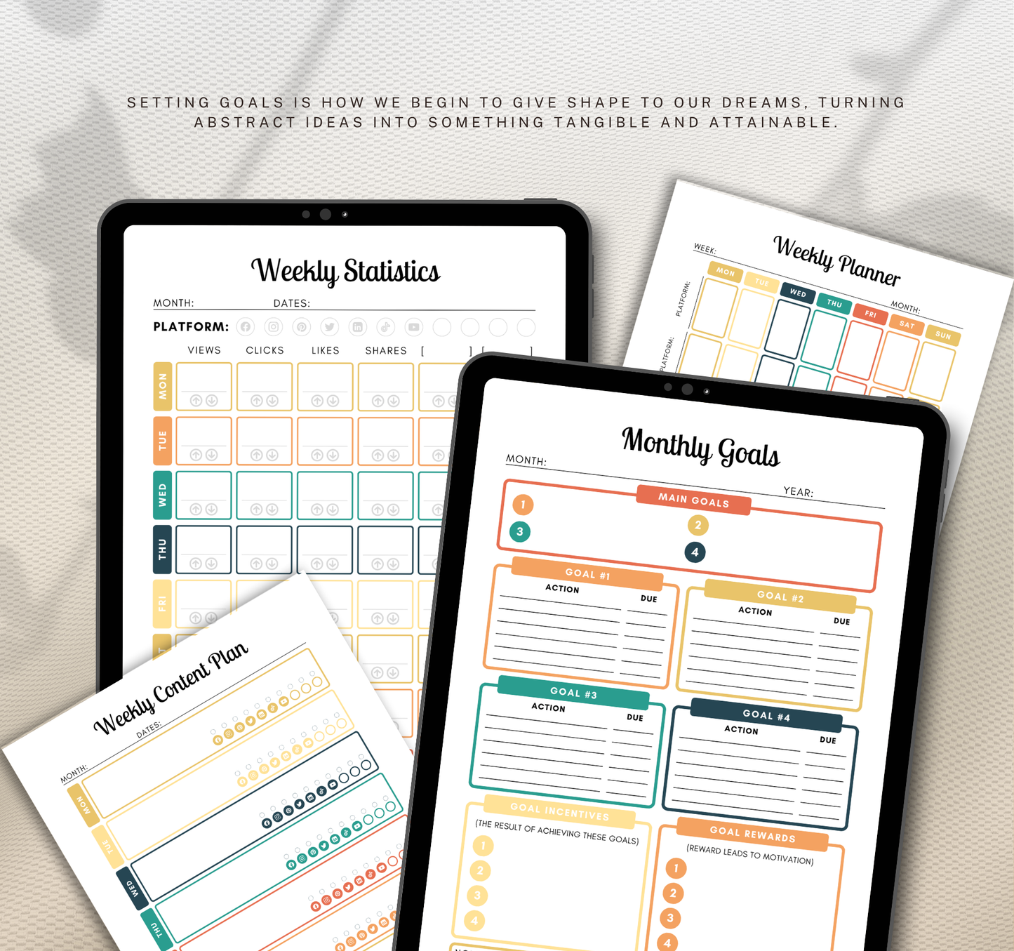 Social Media Planner | Content Calendar & Strategy Digital Planner