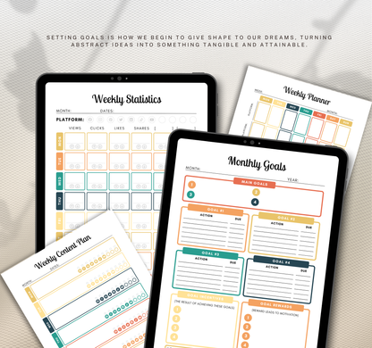 Social Media Planner | Content Calendar & Strategy Digital Planner