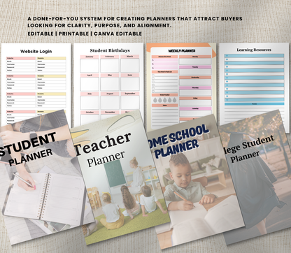 School PLR Bundle | Editable Canva Classroom & Student Resources Templates for Teachers