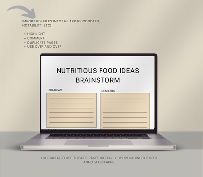 ADHD Nutrition Planner | Printable Meal & Healthy Habit Tracker