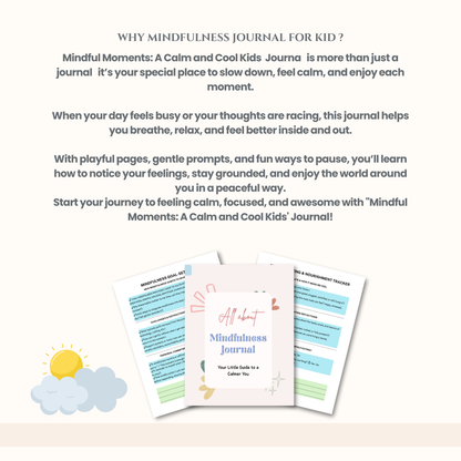 Mindfulness Journal PDF | Daily Reflection, Stress Relief Workbook, Guided Meditation &amp; Self-Care Planner for Mental Wellness