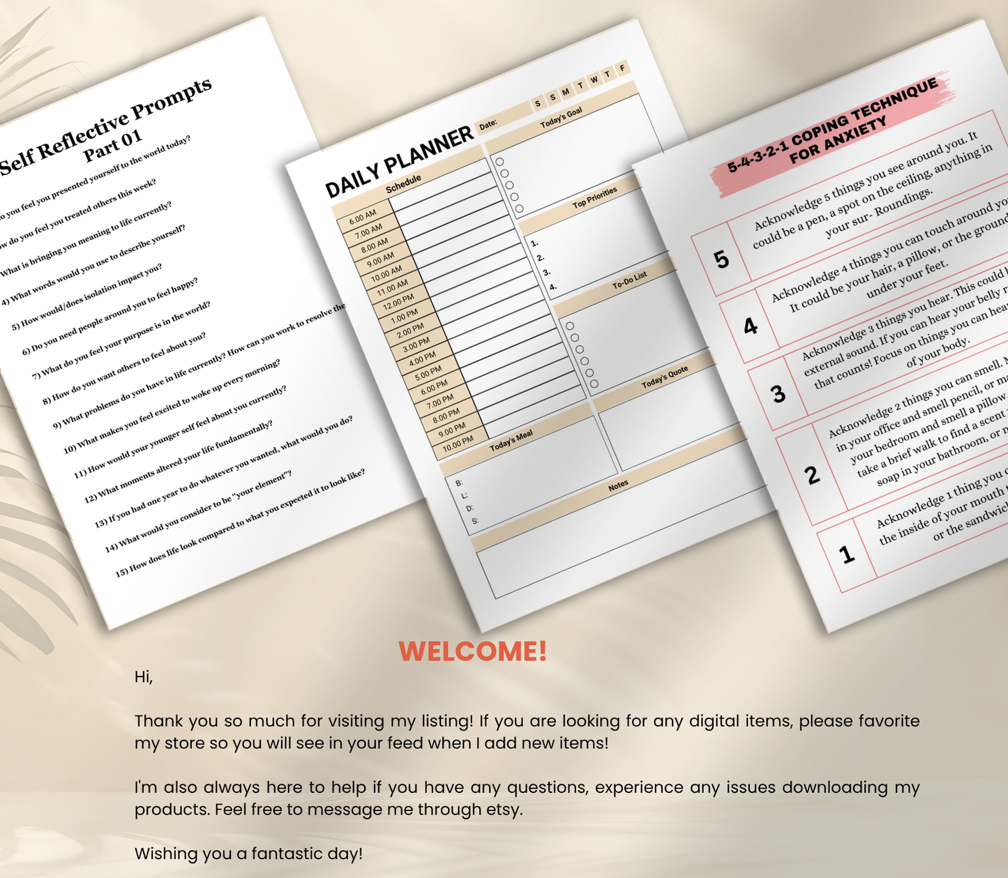 Mental Health PLR Bundle | Editable Canva Wellness & Self-Care Templates for Digital Products