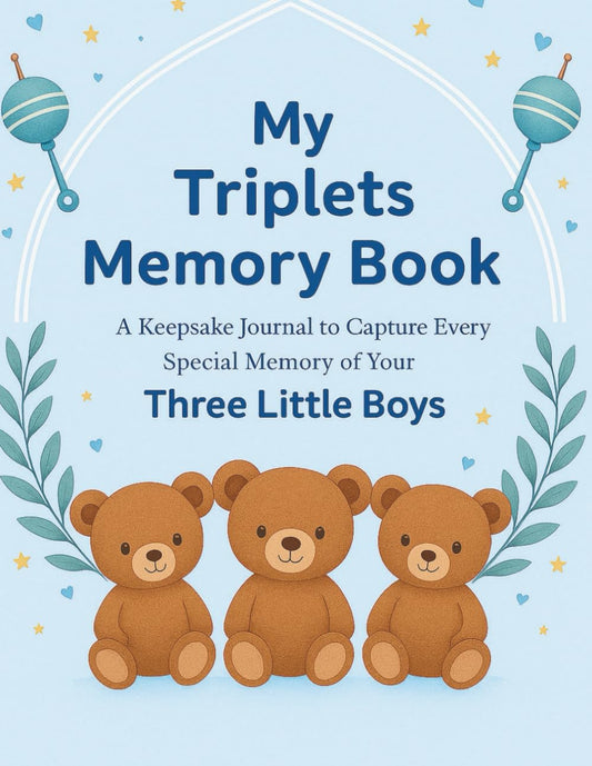 Boys Triplet Memory Book