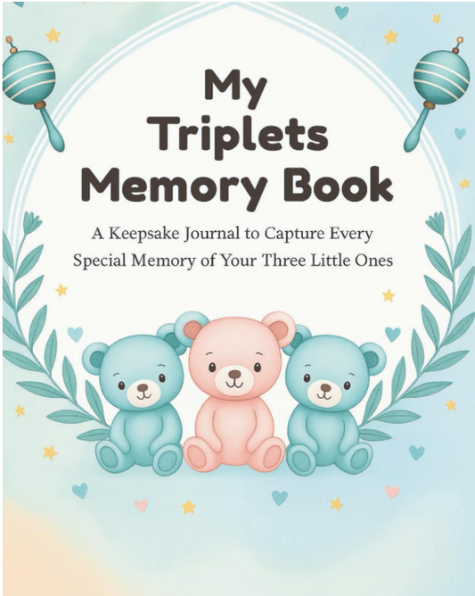 Triplet Memory Book: one Baby Girl and two Baby Boys