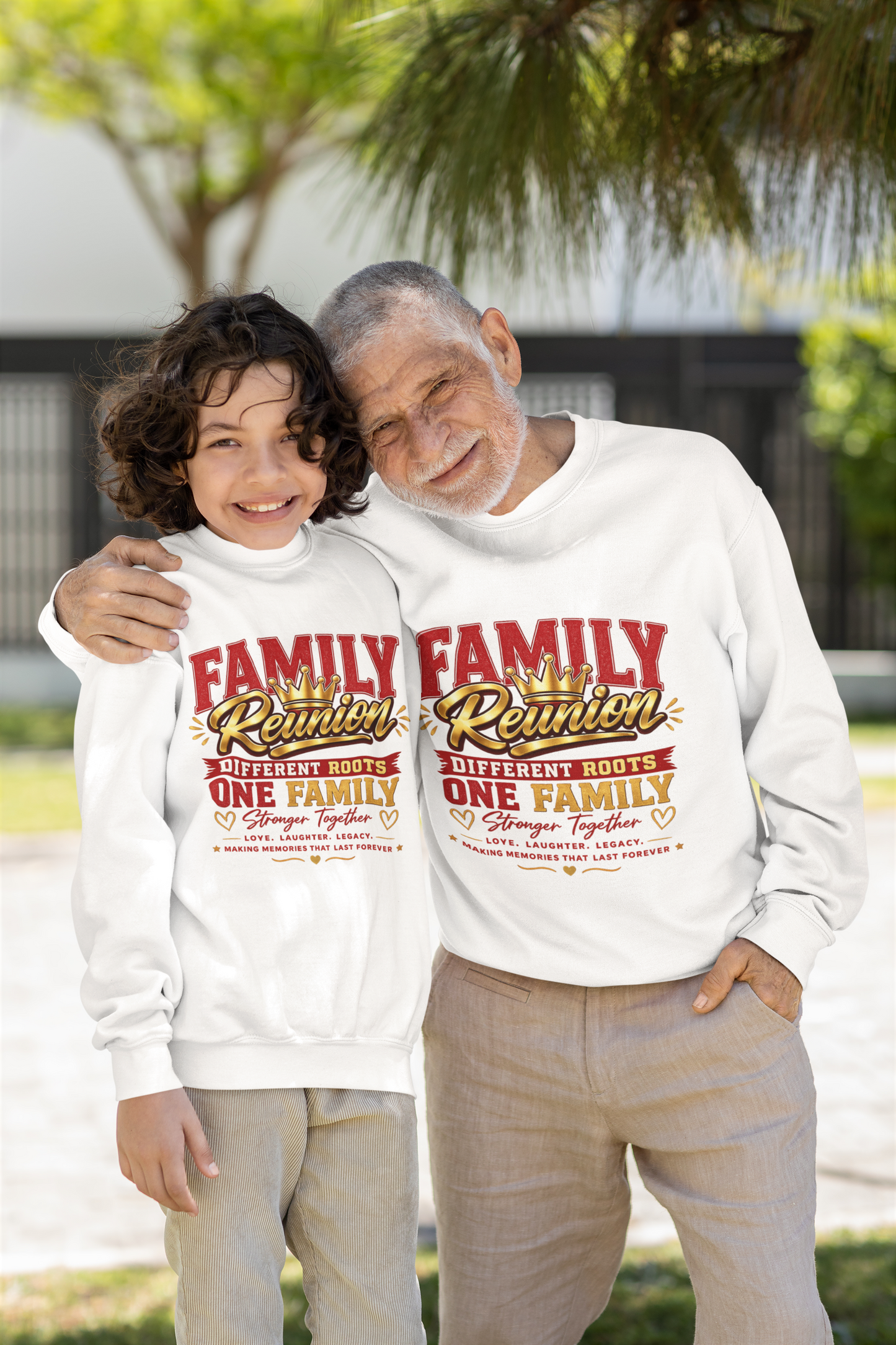 Family Reunion Long Sleeve Tee — "Different Roots One Family" Youth Shirt