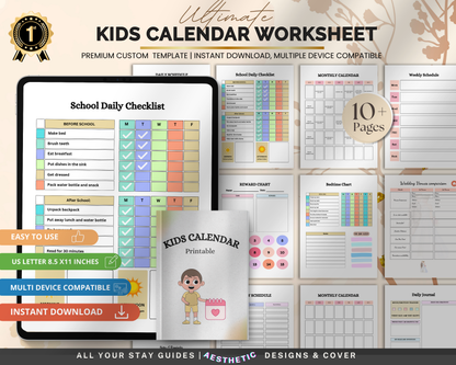 Kids Calendar Worksheet | Printable Days, Dates & Monthly Planning Activities for Early Learners