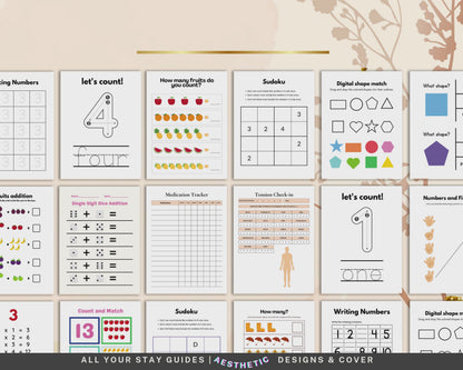 Math Activity Book for Kids | Printable Worksheets for Addition, Subtraction, Multiplication & Fun Learning