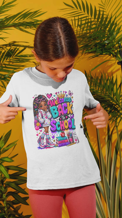 Back to School Toddler T-Shirt — Colorful "Welcome Back to School" Graphic