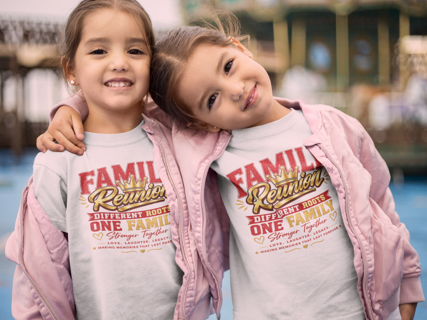 Family Reunion Youth T-Shirt — "Different Roots One Family" Kids Reunion Tee